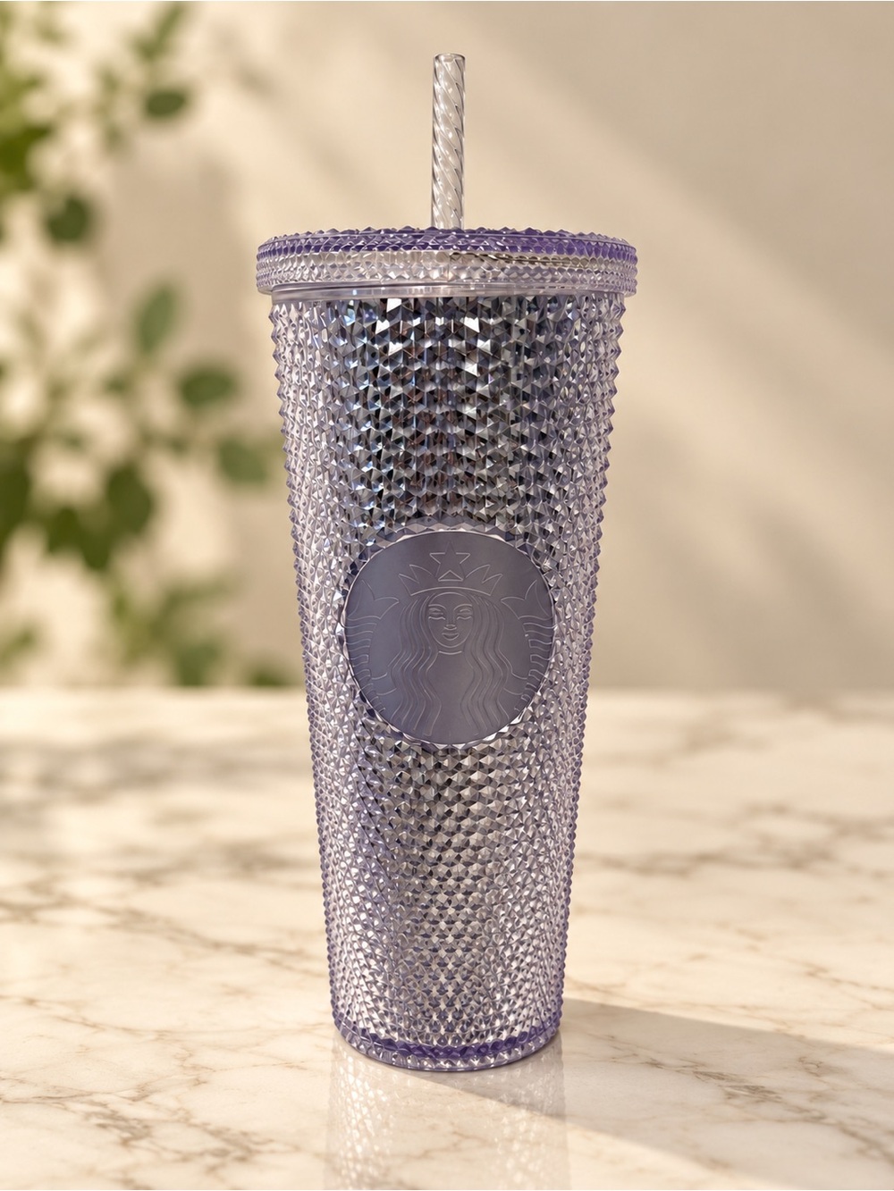 Starbucks Lavender Studded Cold Cup Tumbler with Straw